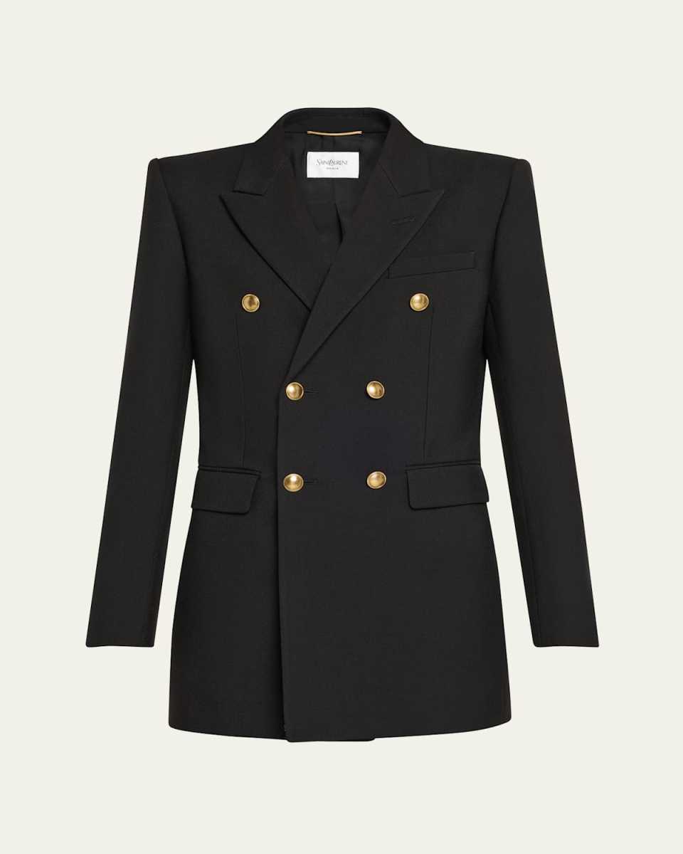 Oversized Double-Breasted Wool Blazer